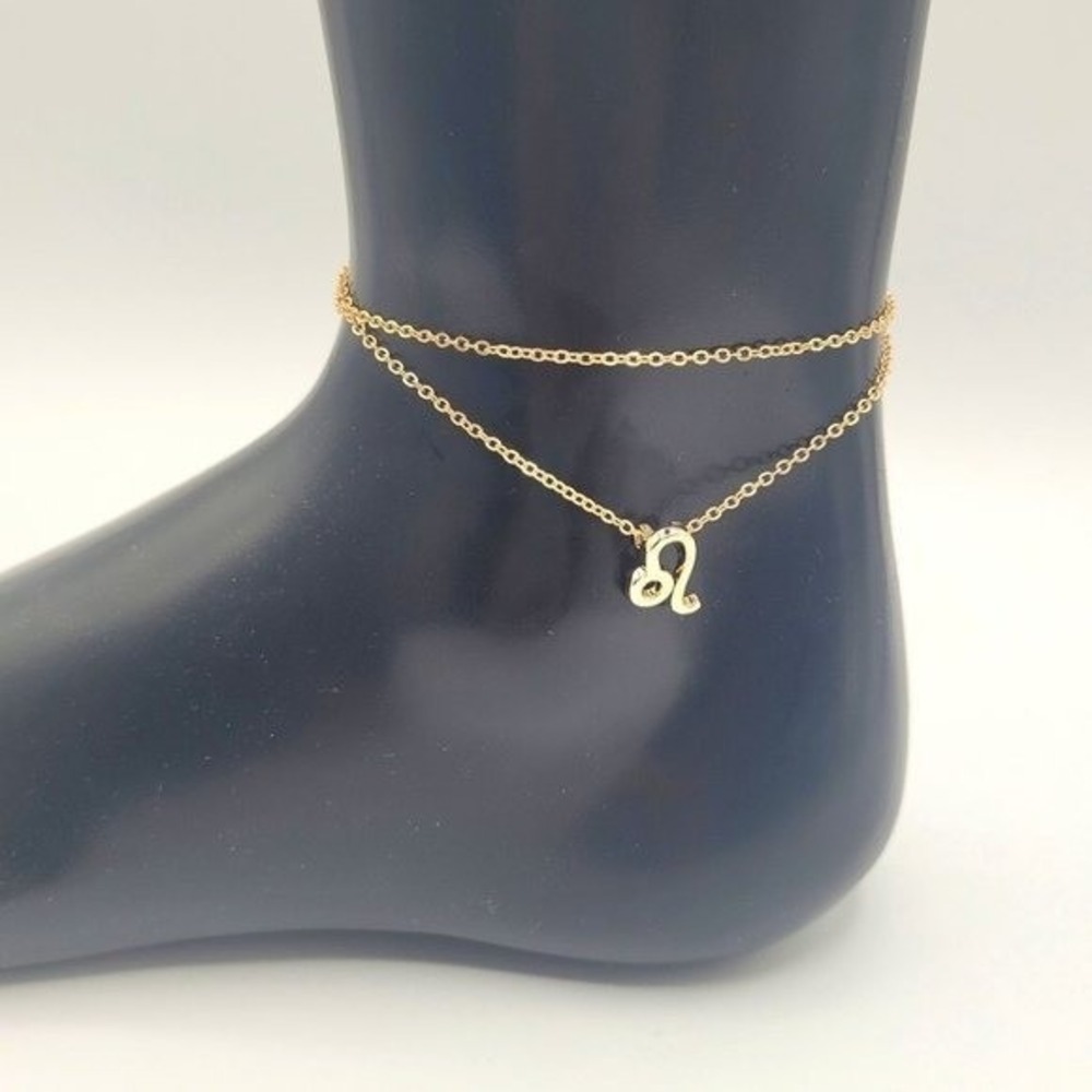 Wholesale qty 125+ Zodiac Pendant Anklets Women OS Astrology Symbol Dainty - Picture 9 of 9